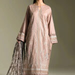 3PC Embroidered stitched Lawn Suit | KCE-4090