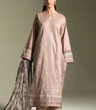 3PC Embroidered stitched Lawn Suit | KCE-4090