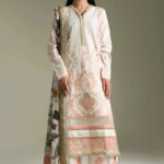 3PC Embroidered stitched Lawn Suit | KCE-4216