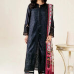 3PC Embroidered stitched Lawn Suit | KKSE-3800