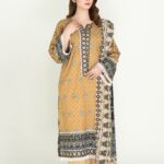 3PC Embroidered stitched Lawn Suit KL-3901