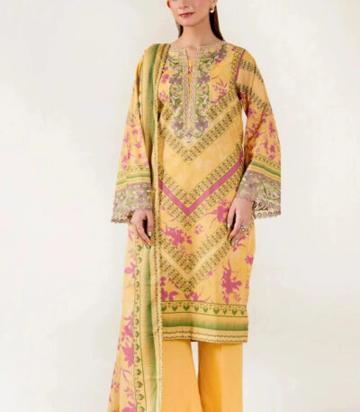 3PC Embroidered stitched Lawn Suit | KL-3948
