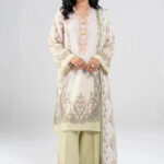 3PC Embroidered stitched Lawn Suit | KL-3975