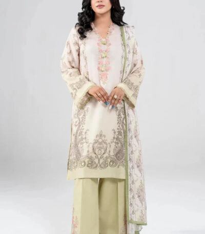 3PC Embroidered stitched Lawn Suit | KL-3975
