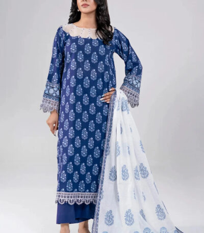 3PC Embroidered stitched Lawn Suit | KL-4076