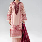 3PC Embroidered stitched Lawn Suit | KL-4079