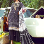 3PC Embroidered stitched Lawn Suit | KL-4128