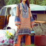 3PC Embroidered stitched Lawn Suit | KL-4129