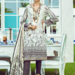 3PC Embroidered stitched Lawn Suit | KL-4132