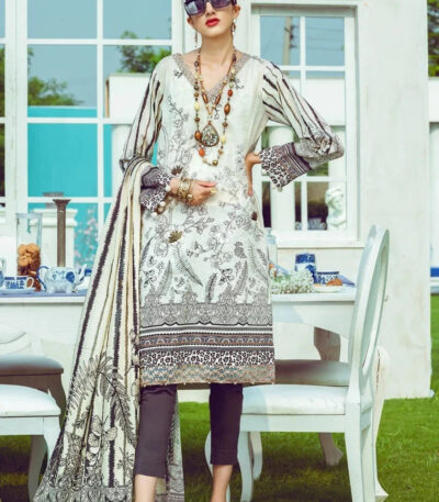 3PC Embroidered stitched Lawn Suit | KL-4132