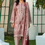 3PC Embroidered stitched Lawn Suit | KL-4185