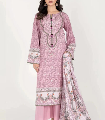 3PC Embroidered stitched Lawn Suit | KL-4187