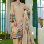 3PC Embroidered stitched Lawn Suit | KL-4188