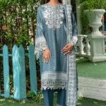 3PC Embroidered stitched Lawn Suit | KL-4189