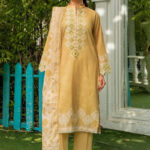 3PC Embroidered stitched Lawn Suit | KL-4190