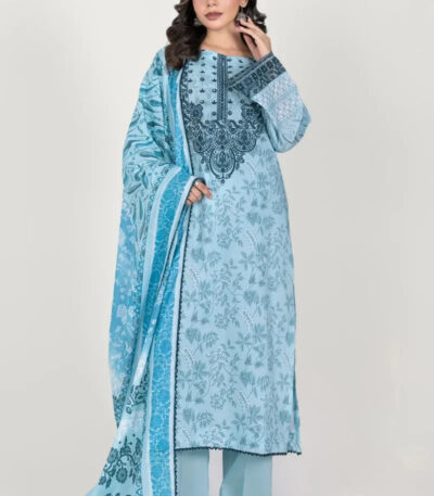 3PC Embroidered stitched Lawn Suit | KL-4191