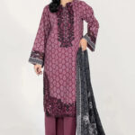 3PC Embroidered stitched Lawn Suit | KL-4192