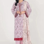 3PC Embroidered stitched Lawn Suit | KL-4193
