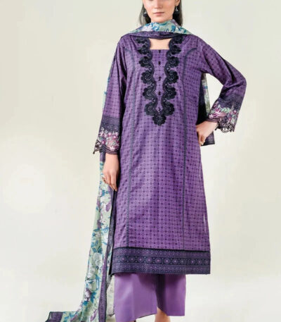 3PC Embroidered stitched Lawn Suit KL-RTW-3891