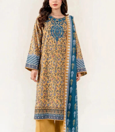 3PC Embroidered stitched Lawn Suit | KL-RTW-4044