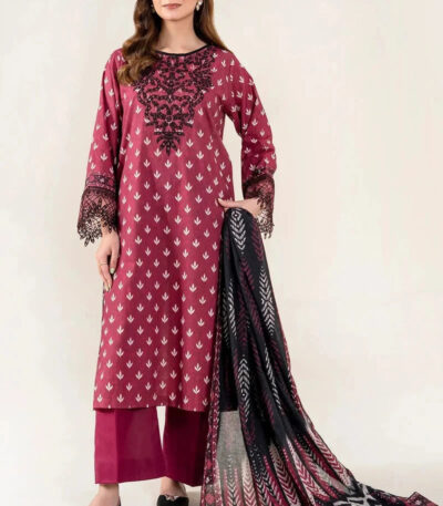 3PC Embroidered stitched Lawn Suit | KL-RTW-4045
