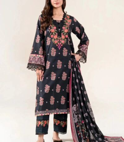 3PC Embroidered stitched Lawn Suit | KL-RTW-4048