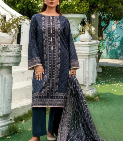 3PC Embroidered stitched Lawn Suit | KLA-4173