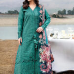 3PC Embroidered stitched Lawn Suit | KSE-3797