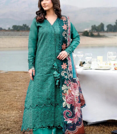 3PC Embroidered stitched Lawn Suit | KSE-3797
