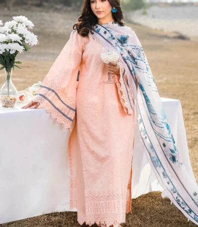 3PC Embroidered stitched Lawn Suit | | KSE-3809