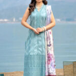 3PC Embroidered stitched Lawn Suit | KSE-3813