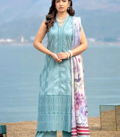 3PC Embroidered stitched Lawn Suit | KSE-3813