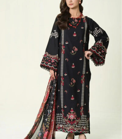 3PC Embroidered stitched Lawn Suit | KSE-4016