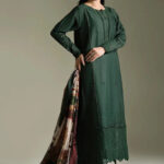 3PC Embroidered stitched Lawn Suit | KSE-4018