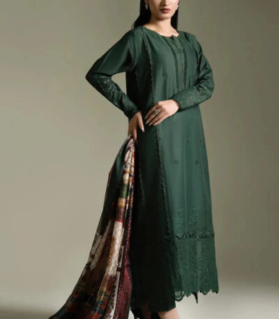 3PC Embroidered stitched Lawn Suit | KSE-4018