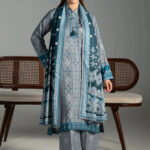 3PC Printed Karandi Suit | KKR-4244