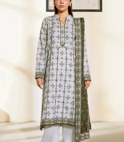 3PC Printed Khaddar Suit | KKH-4255