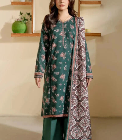3PC Printed Khaddar Suit | KKH-4257