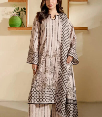 3PC Printed Khaddar Suit | KKH-4262