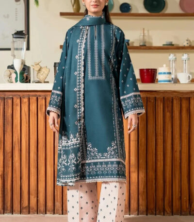 3PC Printed Khaddar Suit | KKH-4263