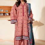 3PC Printed Khaddar Suit | KKH-4264