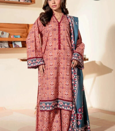 3PC Printed Khaddar Suit | KKH-4264