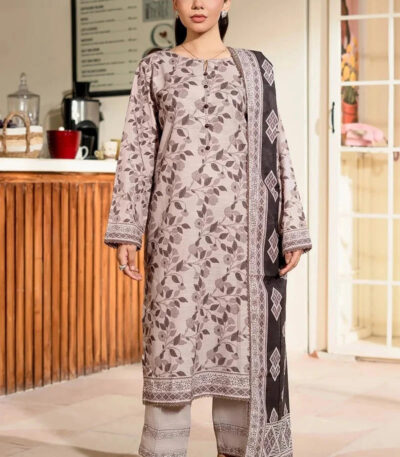 3PC Printed Khaddar Suit | KKH-4270