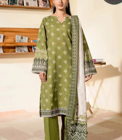 3PC Printed Khaddar Suit | KKH-4274