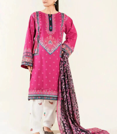 3PC Stitched Embroidered Lawn Suit | KL-RTW-3894