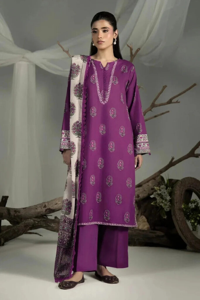 3PC stitched Printed Cambric Suit | KCC-4232