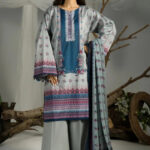 3PC stitched Printed Cambric Suit | KCC-4234
