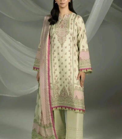 3PC stitched Printed Cambric Suit | KCC-4235