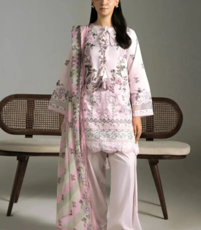 3PC stitched Printed Cambric Suit | KCC-4236