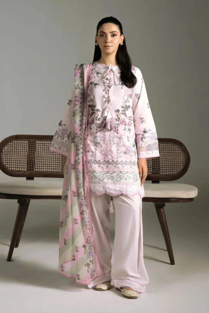 3PC stitched Printed Cambric Suit | KCC-4236